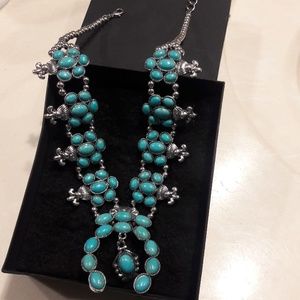 Silver and turquoise necklace